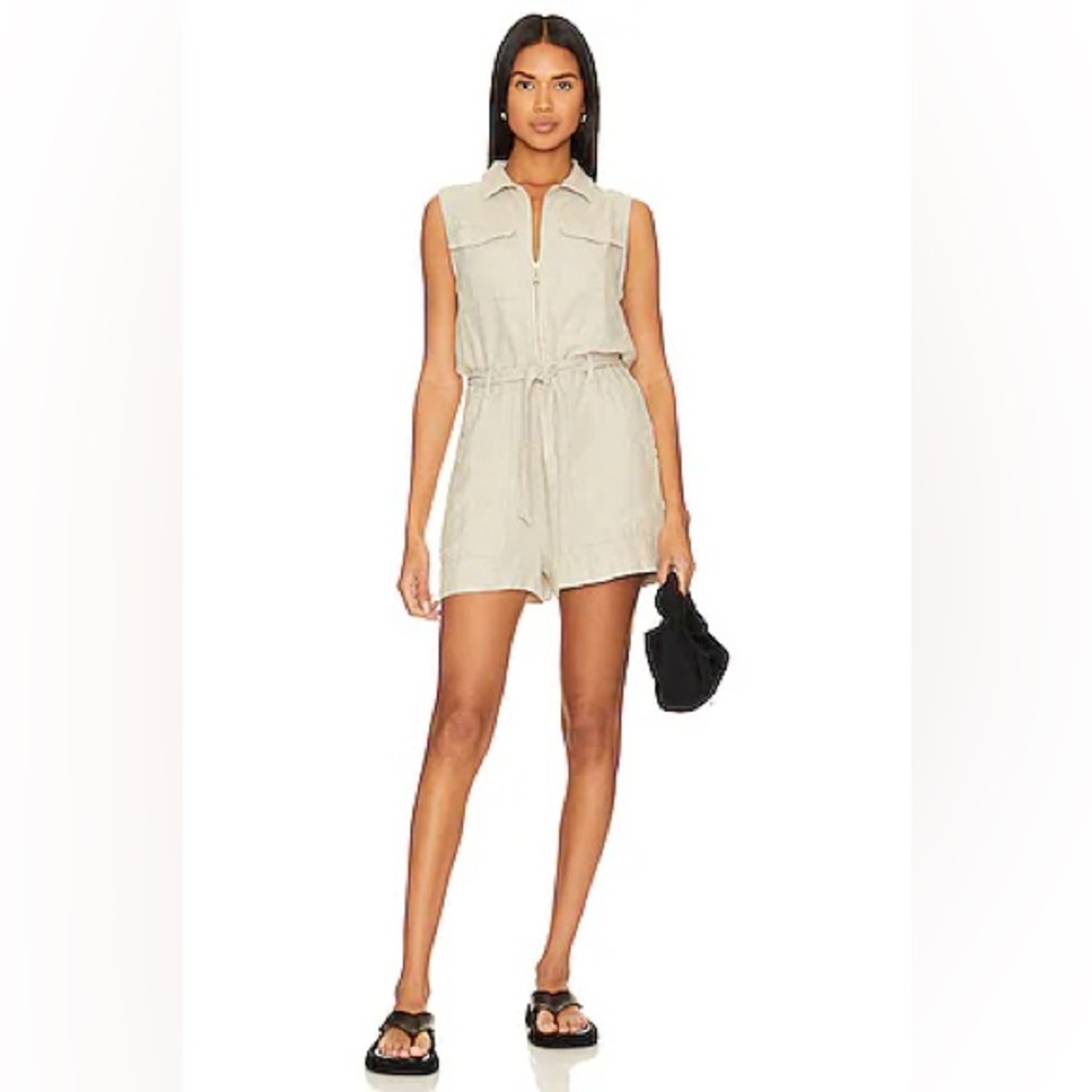 Bella Dahl Sleeveless Tan Jumpsuit size medium